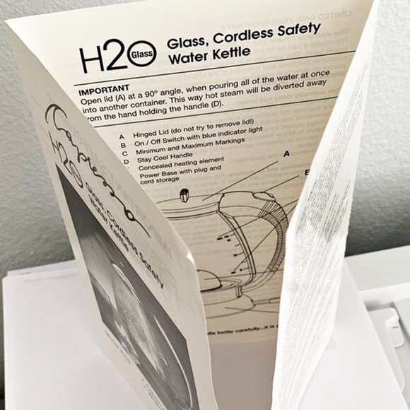 Capresso H2 Operating Instructions User Manual #259 For Glass Water Kettle - Picture 2 of 2